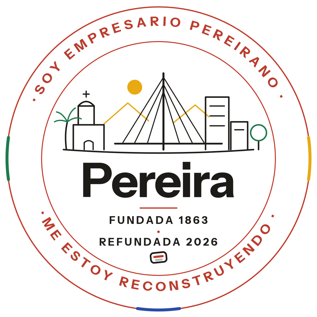 Sello: Soy empresario pereirano, me estoy reconstruyendo. Pereira, fundada en 1863, refundada en 2026.